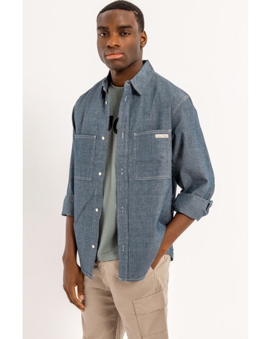 Πουκάμισο Calvin Klein μπλε SLIM FIT