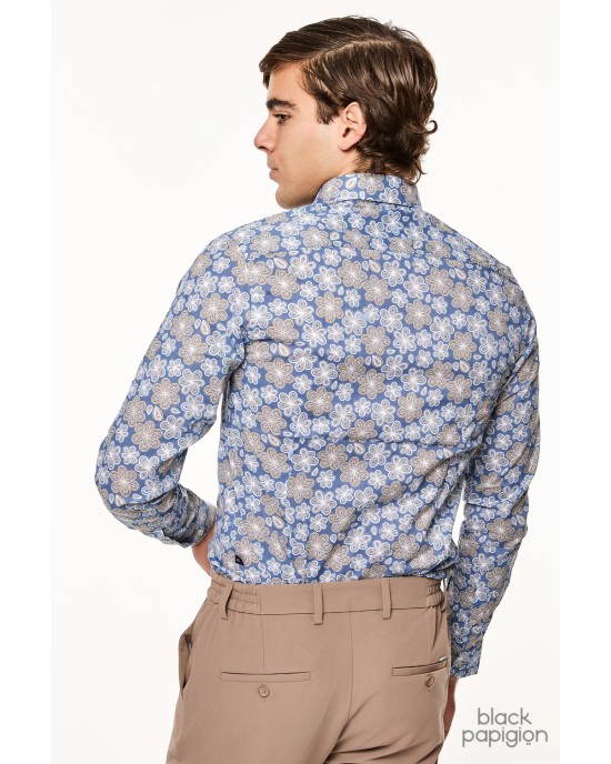 Πουκάμισο Artisti Italiani μπλέ SLIM FIT