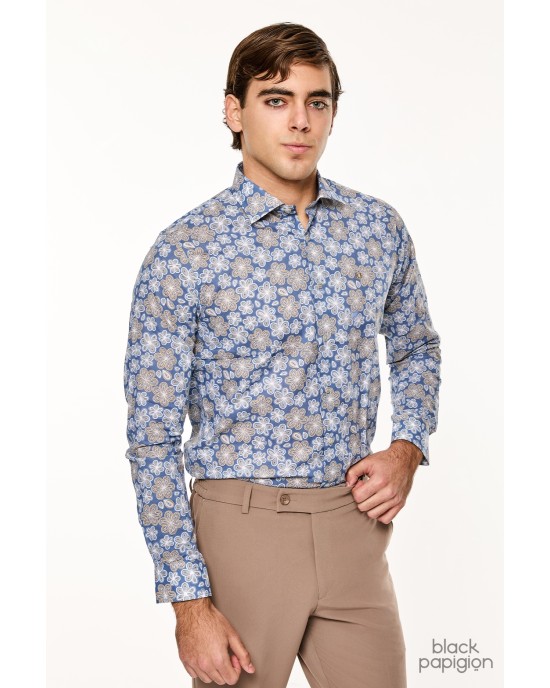 Πουκάμισο Artisti Italiani μπλέ SLIM FIT