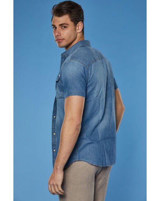 Πουκάμισο Jack n Jones μπλε Πουκάμισο Jack n Jones μπλε