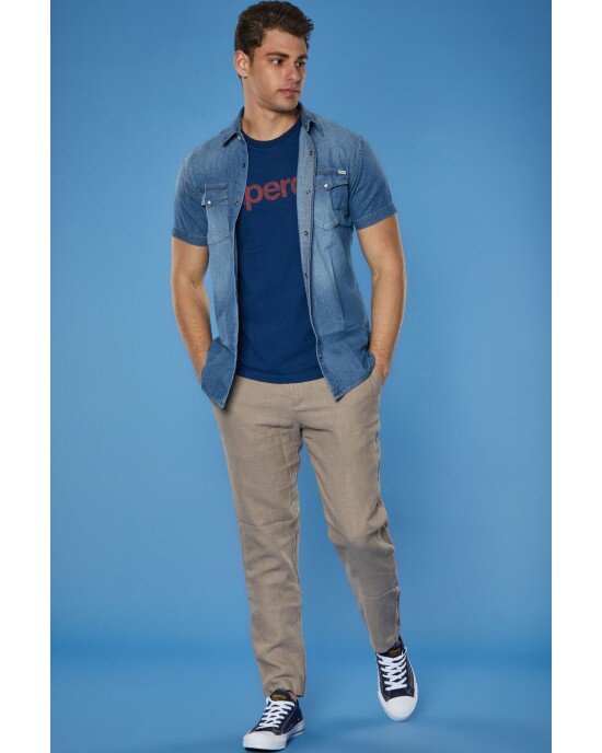 Πουκάμισο Jack n Jones μπλε Πουκάμισο Jack n Jones μπλε