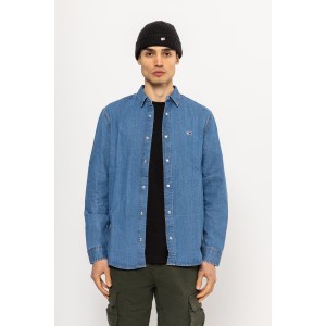 Πουκάμισο Tommy Jeans μπλε Πουκάμισο Tommy Jeans μπλε