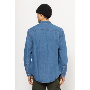Πουκάμισο Tommy Jeans μπλε Πουκάμισο Tommy Jeans μπλε