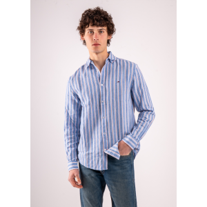 Πουκάμισο Tommy Jeans μπλε