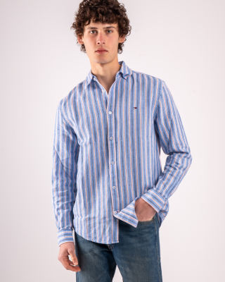 Πουκάμισο Tommy Jeans μπλε