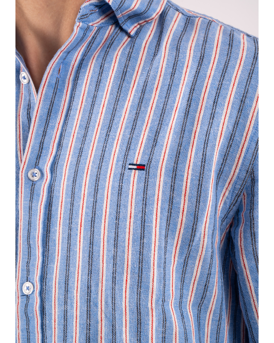 Πουκάμισο Tommy Jeans μπλε 