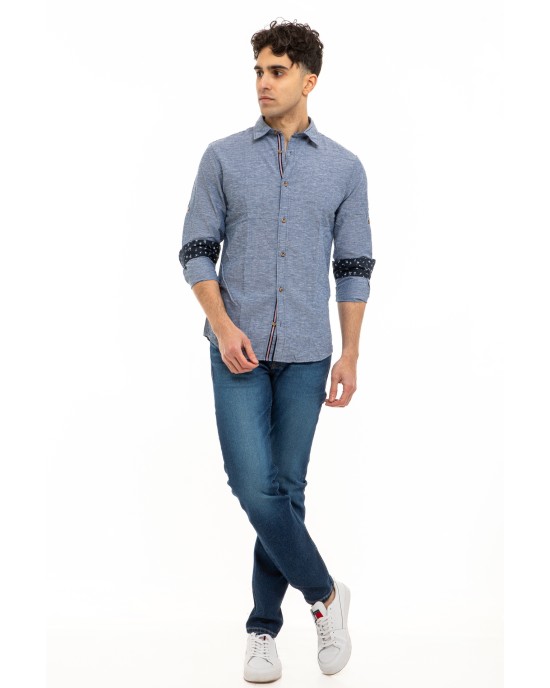 Πουκάμισο Jack n Jones μπλε SLIM FIT