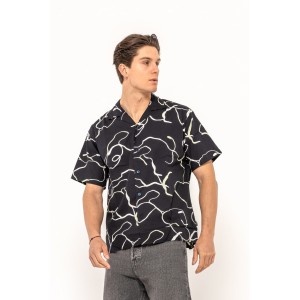 Πουκάμισο Jack n Jones μπλέ σκούρο