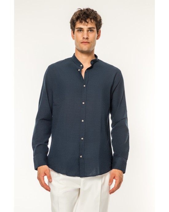 Πουκάμισο Vittorio μπλε SLIM FIT