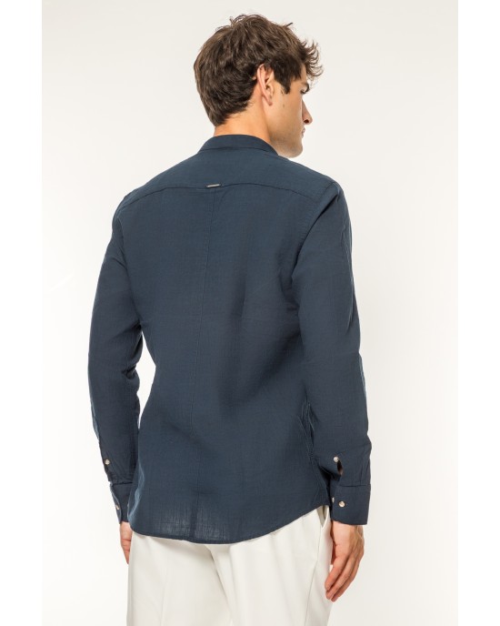 Πουκάμισο Vittorio μπλε SLIM FIT