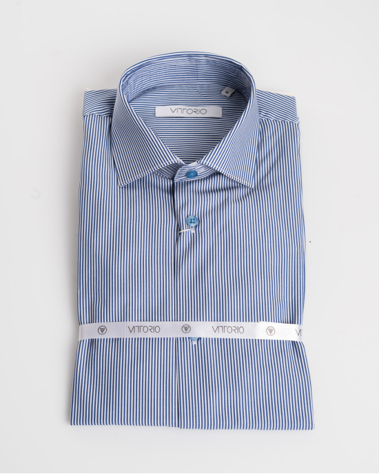 Πουκάμισο Vittorio μπλε SLIM FIT