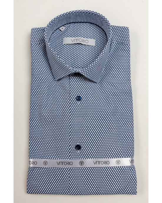 Πουκάμισο Vittorio μπλε SLIM FIT