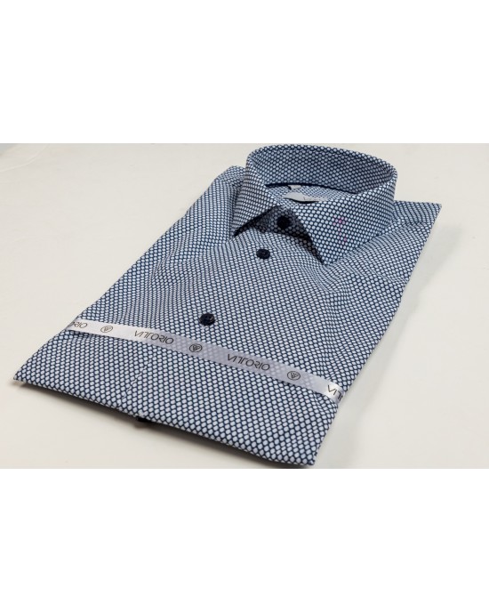 Πουκάμισο Vittorio μπλε SLIM FIT