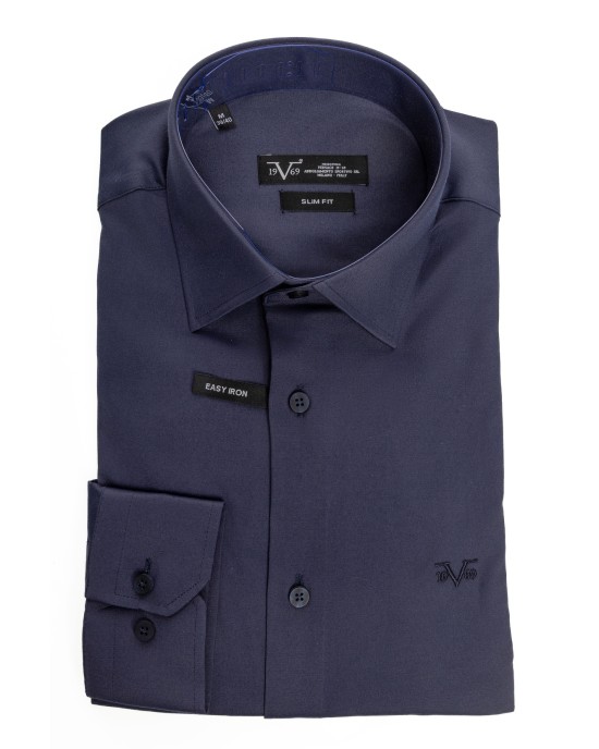 Πουκάμισο 19V69 Italia Versace Abbigliamento μπλε SLIM FIT