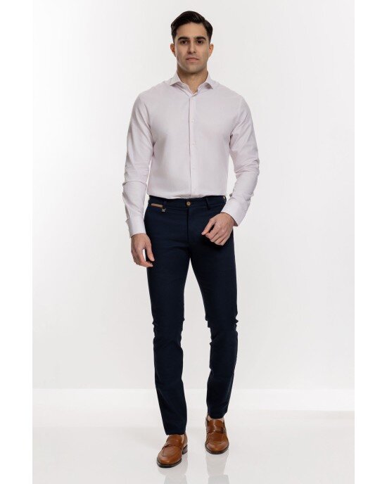 Πουκάμισο Vittorio ροζ παστέλ SLIM FIT