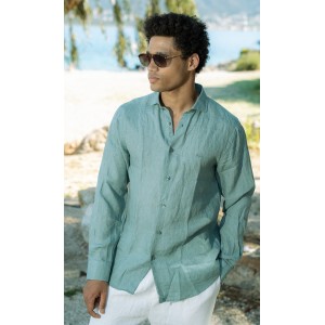 Πουκάμισο 19V69 Italia Versace Abbigliamento Amalfi πράσινο