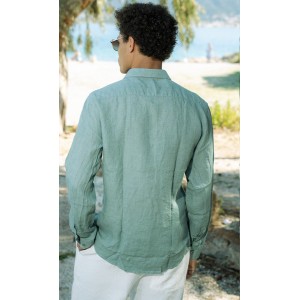 Πουκάμισο 19V69 Italia Versace Abbigliamento Amalfi πράσινο