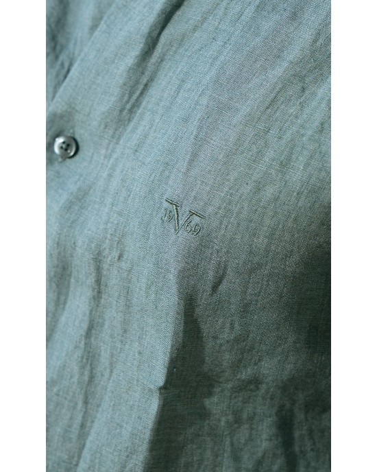 Πουκάμισο 19V69 Italia Versace Abbigliamento Amalfi πράσινο SLIM FIT