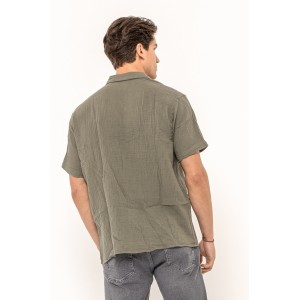 Πουκάμισο Jack n Jones χακί