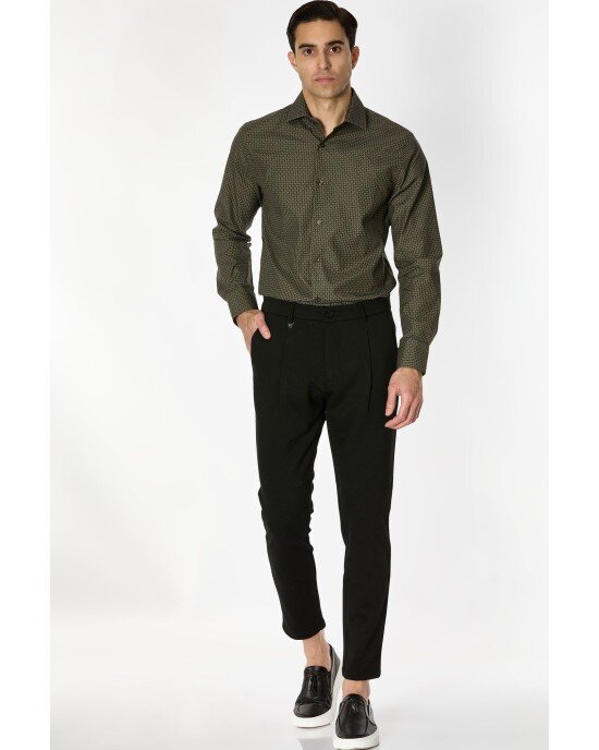 Πουκάμισο Vittorio χακί SLIM FIT