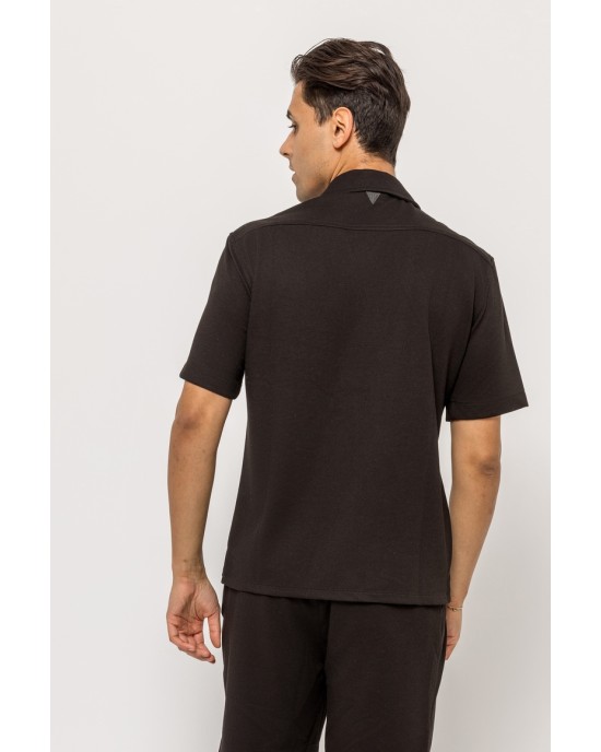 Πουκάμισο Vittorio Bareno μαύρο SLIM FIT