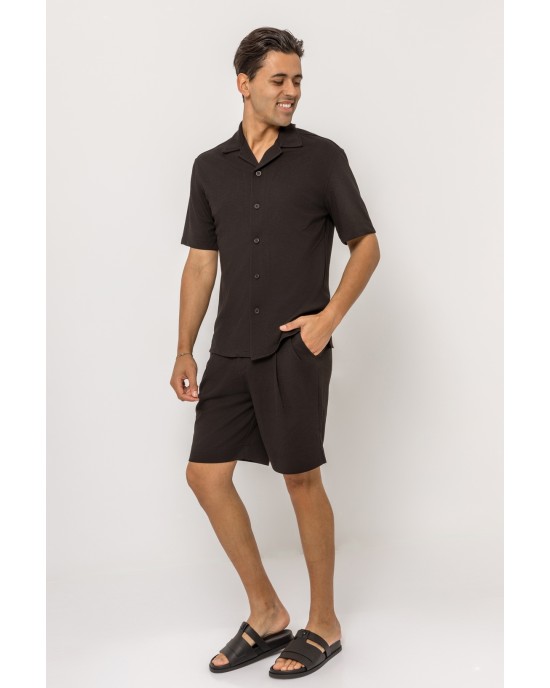 Πουκάμισο Vittorio Bareno μαύρο SLIM FIT
