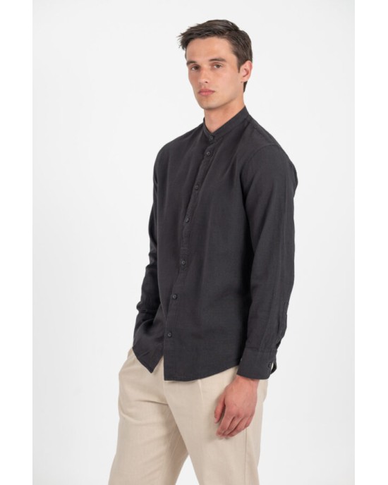 Πουκάμισο Vittorio μαύρο SLIM FIT