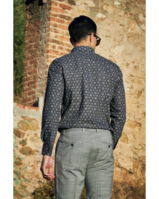 Πουκάμισο Tessuti μαύρο SLIM FIT Πουκάμισο Tessuti μαύρο SLIM FIT