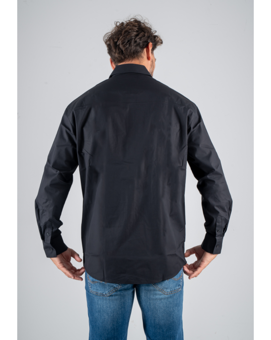Πουκάμισο Karl Lagerfeld μαύρο SLIM FIT