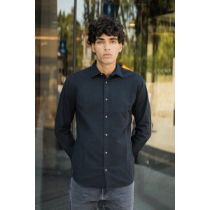 Πουκάμισο Jack n Jones μαύρο Πουκάμισο Jack n Jones μαύρο