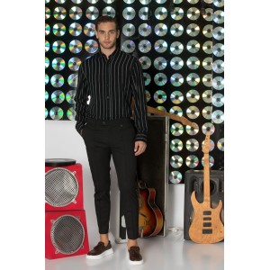 Πουκάμισο Vittorio μαύρο