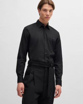 Πουκάμισο Hugo μαύρο