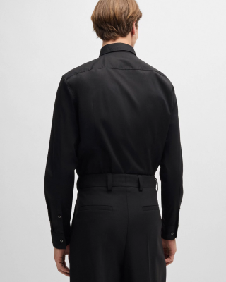 Πουκάμισο Hugo μαύρο