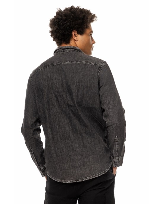 Πουκάμισο Calvin Klein μαύρο SLIM FIT