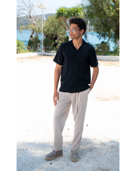 Πουκάμισο 19V69 Italia Versace Abbigliamento μαύρο SLIM FIT