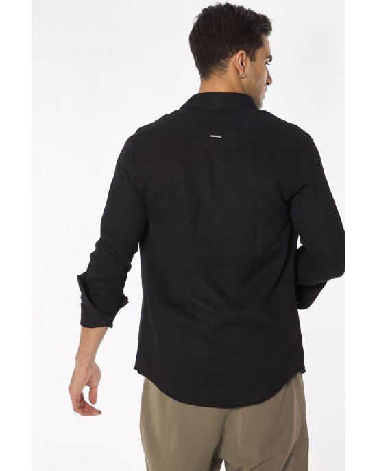 Πουκάμισο Vittorio Μαύρο SLIM FIT Πουκάμισο Vittorio Μαύρο SLIM FIT