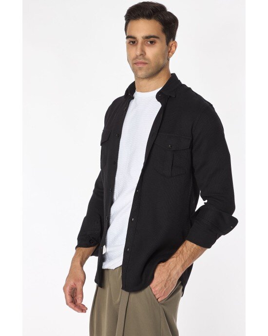Πουκάμισο Vittorio Μαύρο SLIM FIT Πουκάμισο Vittorio Μαύρο SLIM FIT