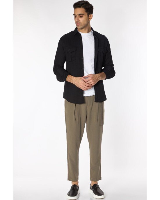Πουκάμισο Vittorio Μαύρο SLIM FIT Πουκάμισο Vittorio Μαύρο SLIM FIT