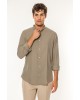 Πουκάμισο Vittorio λαδί SLIM FIT