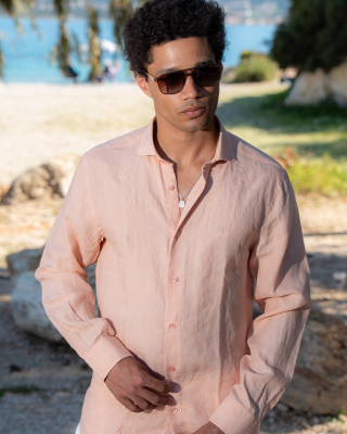 Πουκάμισο 19V69 Italia Versace Abbigliamento Amalfi σομόν