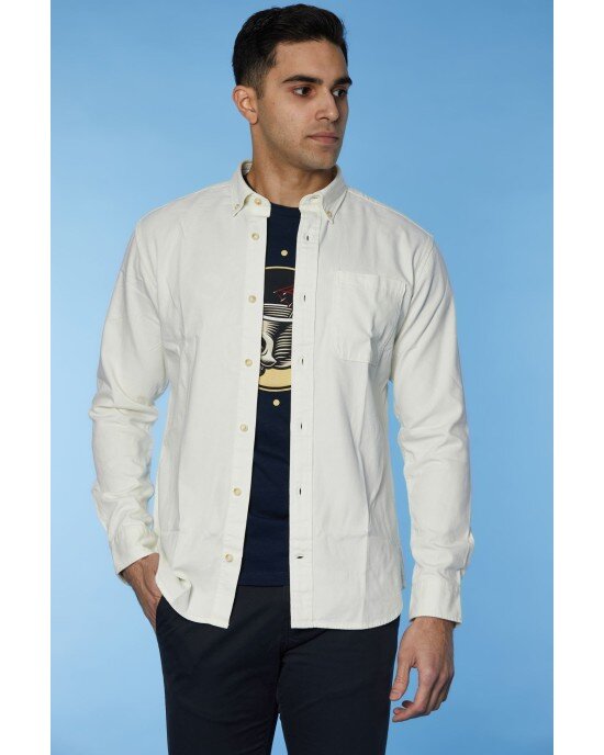 Πουκάμισο Jack n Jones εκρού Πουκάμισο Jack n Jones εκρού