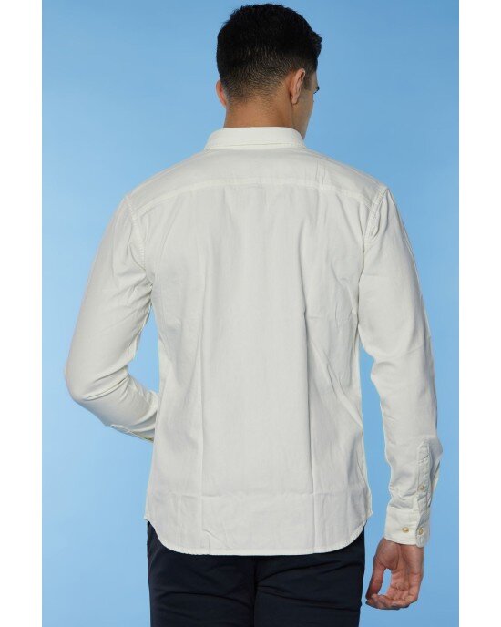 Πουκάμισο Jack n Jones εκρού Πουκάμισο Jack n Jones εκρού