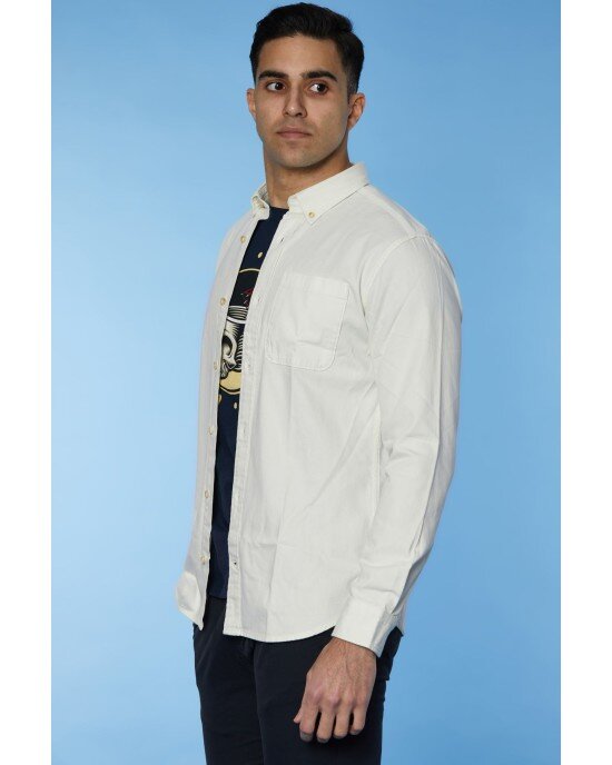 Πουκάμισο Jack n Jones εκρού Πουκάμισο Jack n Jones εκρού
