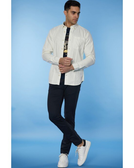 Πουκάμισο Jack n Jones εκρού Πουκάμισο Jack n Jones εκρού