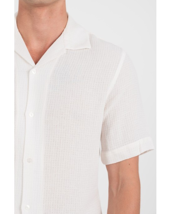 Πουκάμισο Vittorio εκρού SLIM FIT