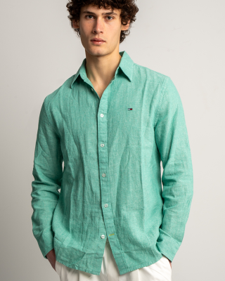 Πουκάμισο Tommy Jeans μέντα