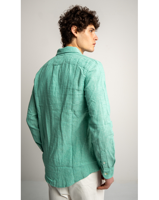 Πουκάμισο Tommy Jeans μέντα SLIM FIT