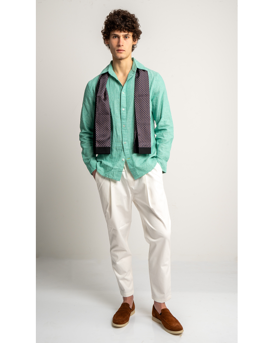 Πουκάμισο Tommy Jeans μέντα SLIM FIT