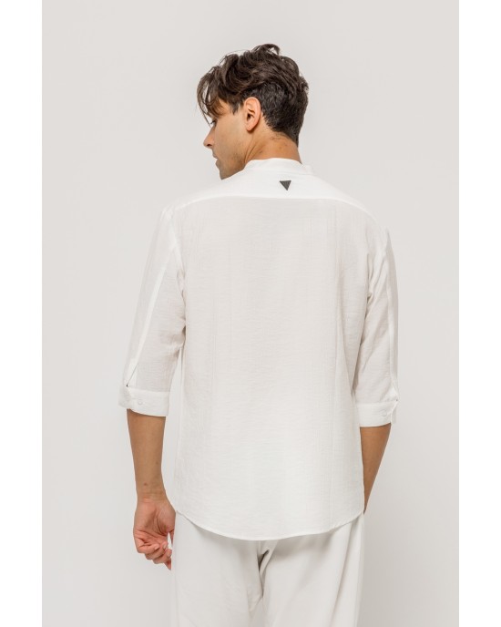 Πουκάμισα Vittorio άσπρη OVERSHIRT