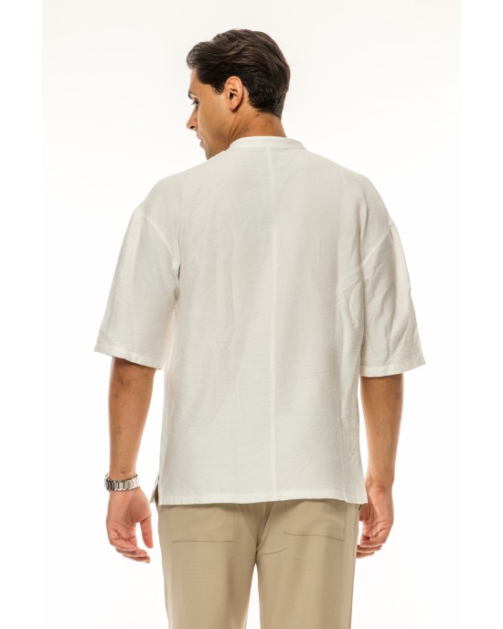 Πουκάμισα Vittorio άσπρη OVERSHIRT